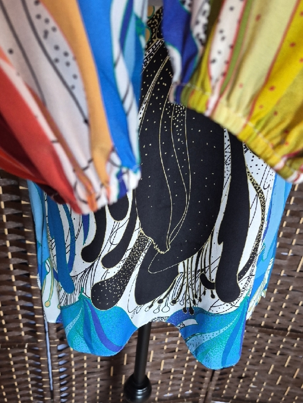 Kobi Halperin Printed Silk Scarf Top in Yellow & Black - Picture 5 of 8